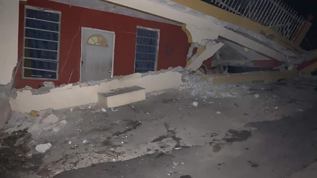 Puerto Rico after it was hit by an earthquake. Many people reporting widespread electricity outages so they're in the dark right  